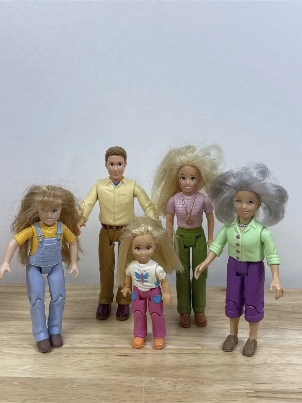 Fisher Price Loving Family Figures Lot Dad Mom Grandma Dollhouse People 2006